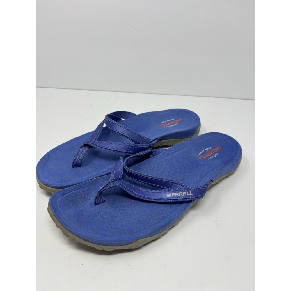 Merrell Terran Post II Women's Thong Slip On Comfort Sandals Sz 10 Blue Walking